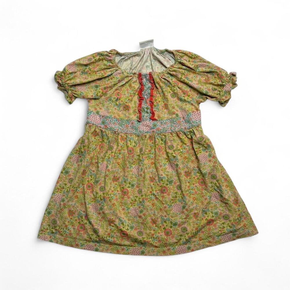 Flirt & Flitter yellow floral babydoll Indie Boho Cottage top ruffles size XS - Picture 3 of 7